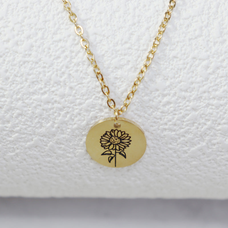 Gold Sunflower Necklace