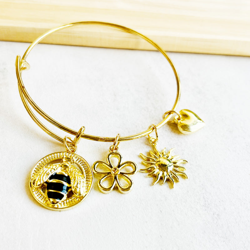 Gold Bee Sun Bracelet