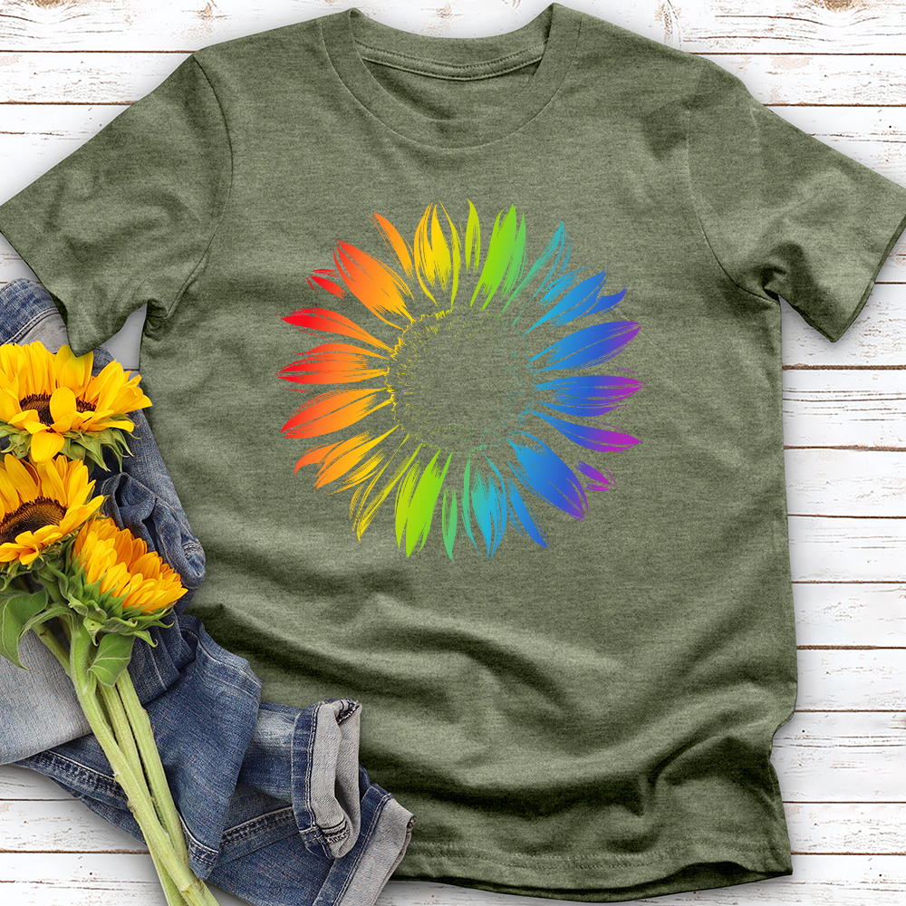 Rainbow Sunflower Softstyle Tee