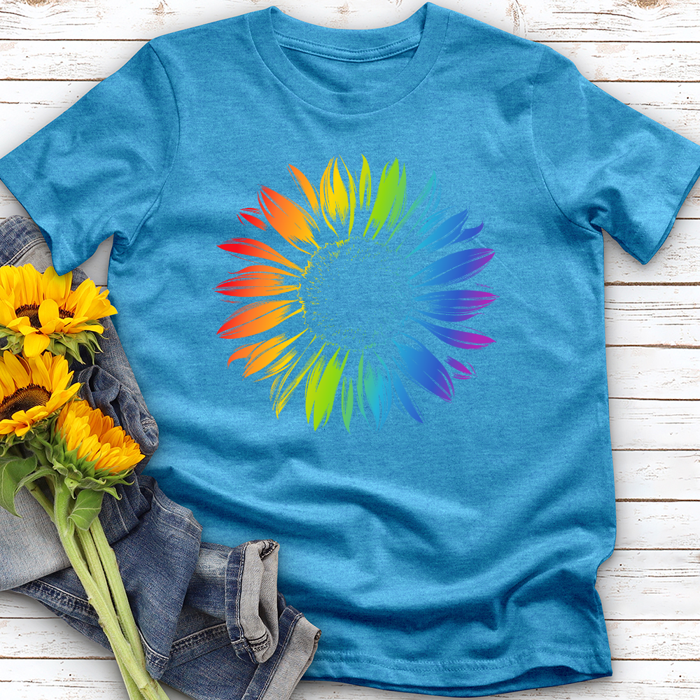 Rainbow Sunflower Softstyle Tee