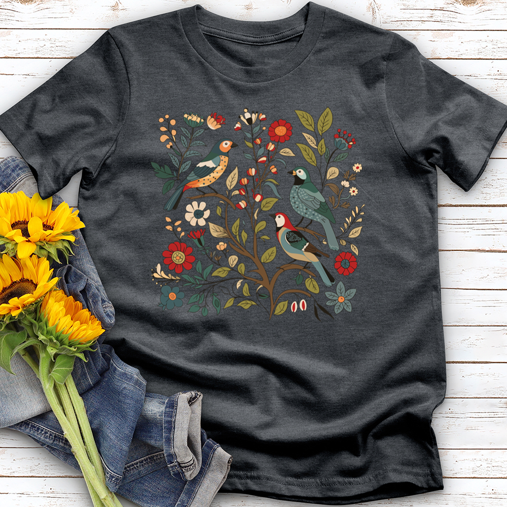 Birds and Flowers Softstyle Tee