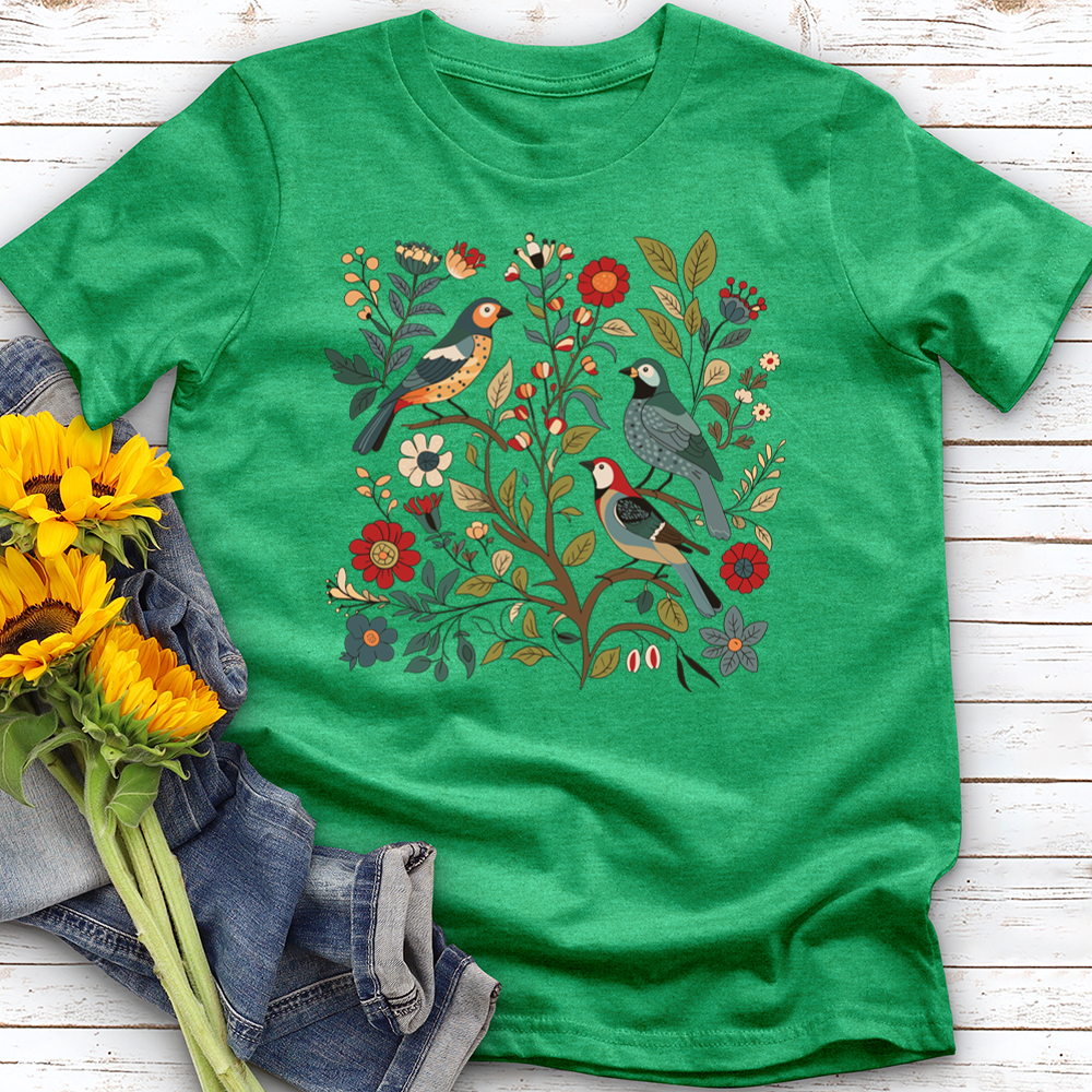 Birds and Flowers Softstyle Tee
