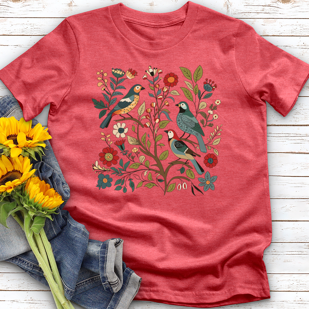 Birds and Flowers Softstyle Tee