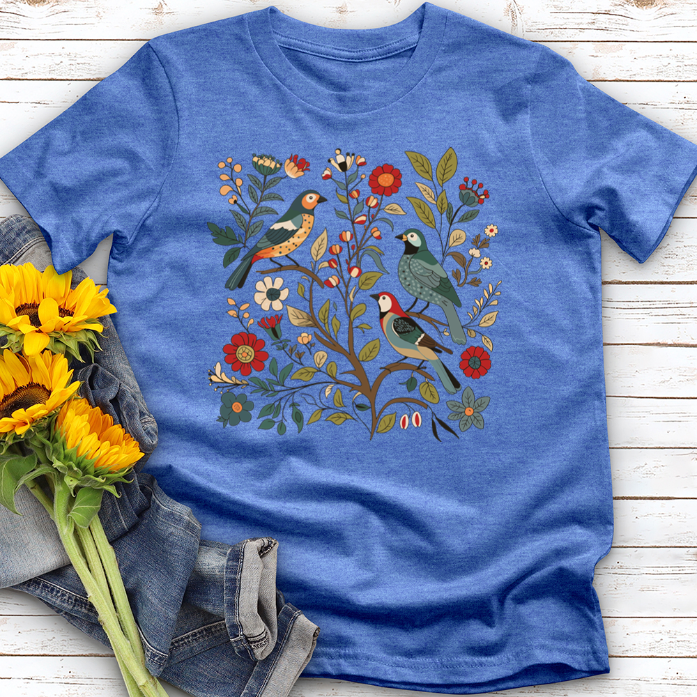 Birds and Flowers Softstyle Tee