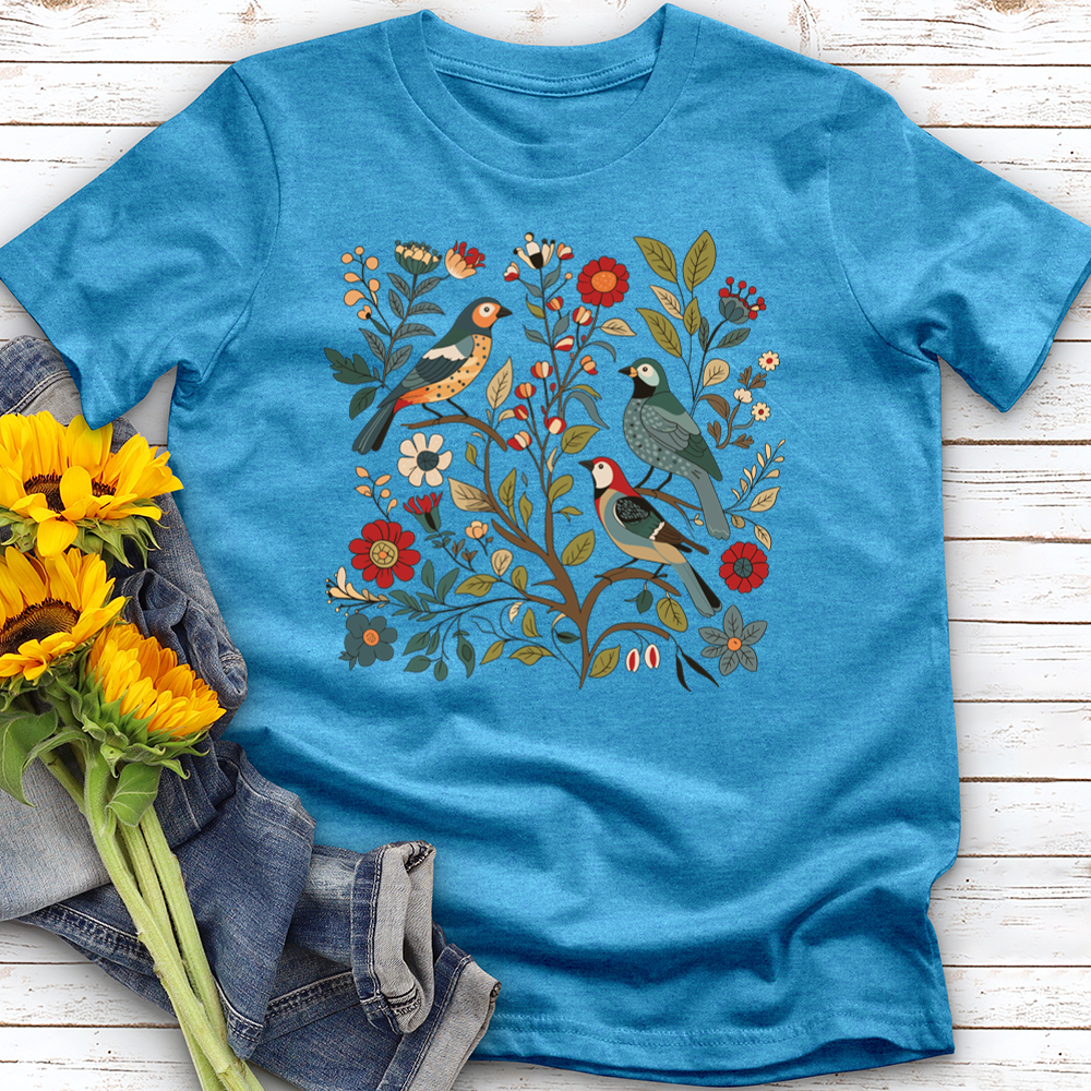 Birds and Flowers Softstyle Tee