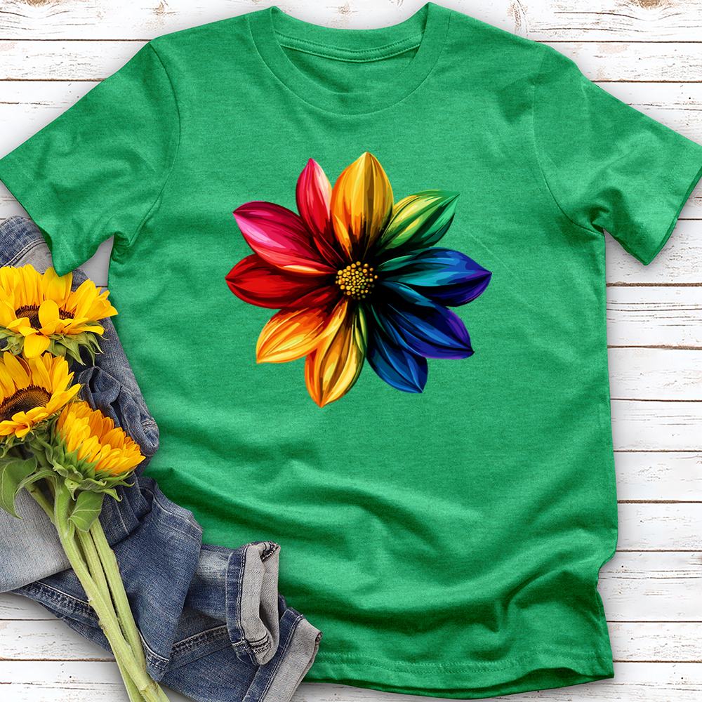 Rainbow Flower Softstyle Tee
