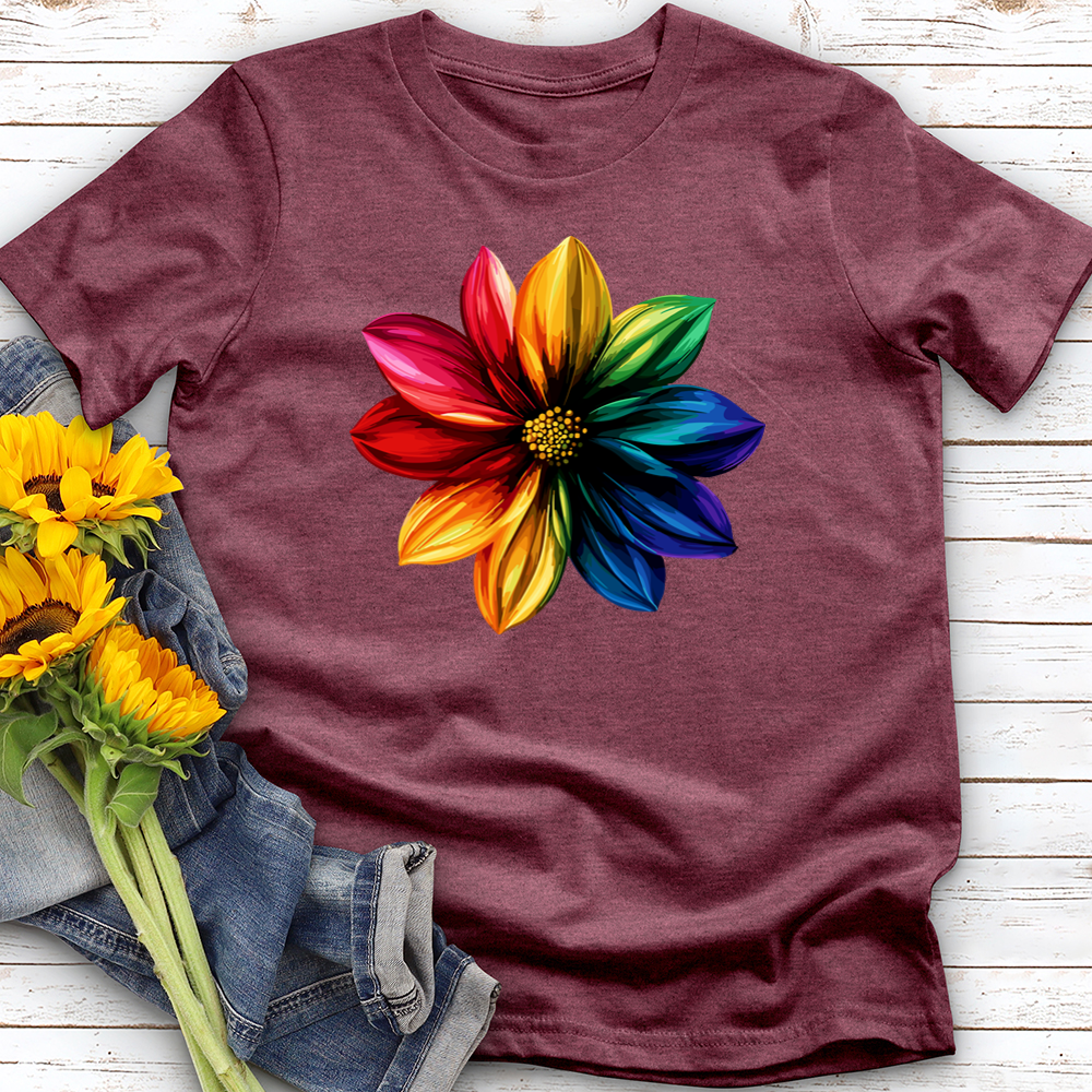 Rainbow Flower Softstyle Tee