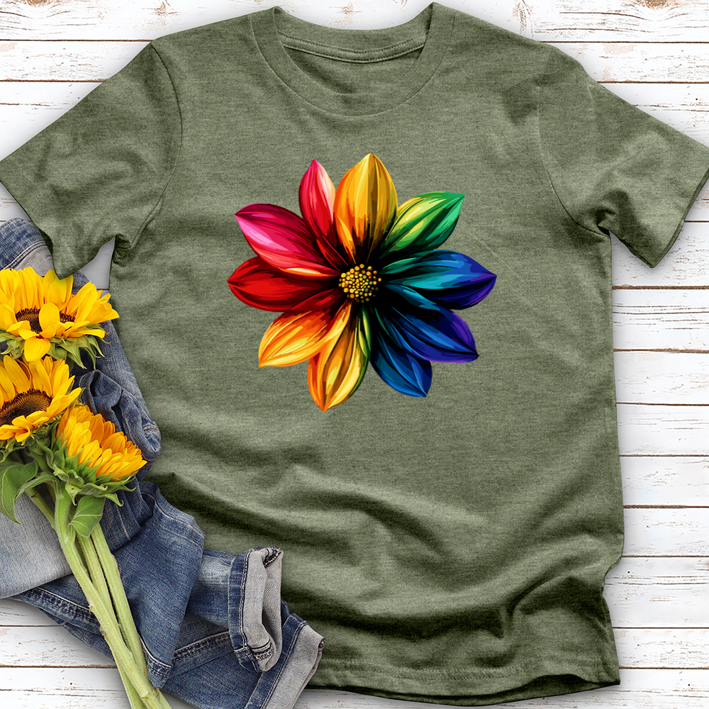 Rainbow Flower Softstyle Tee