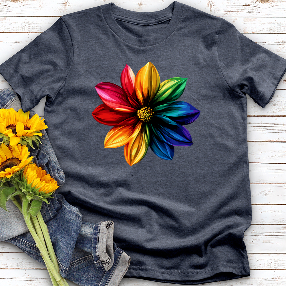 Rainbow Flower Softstyle Tee