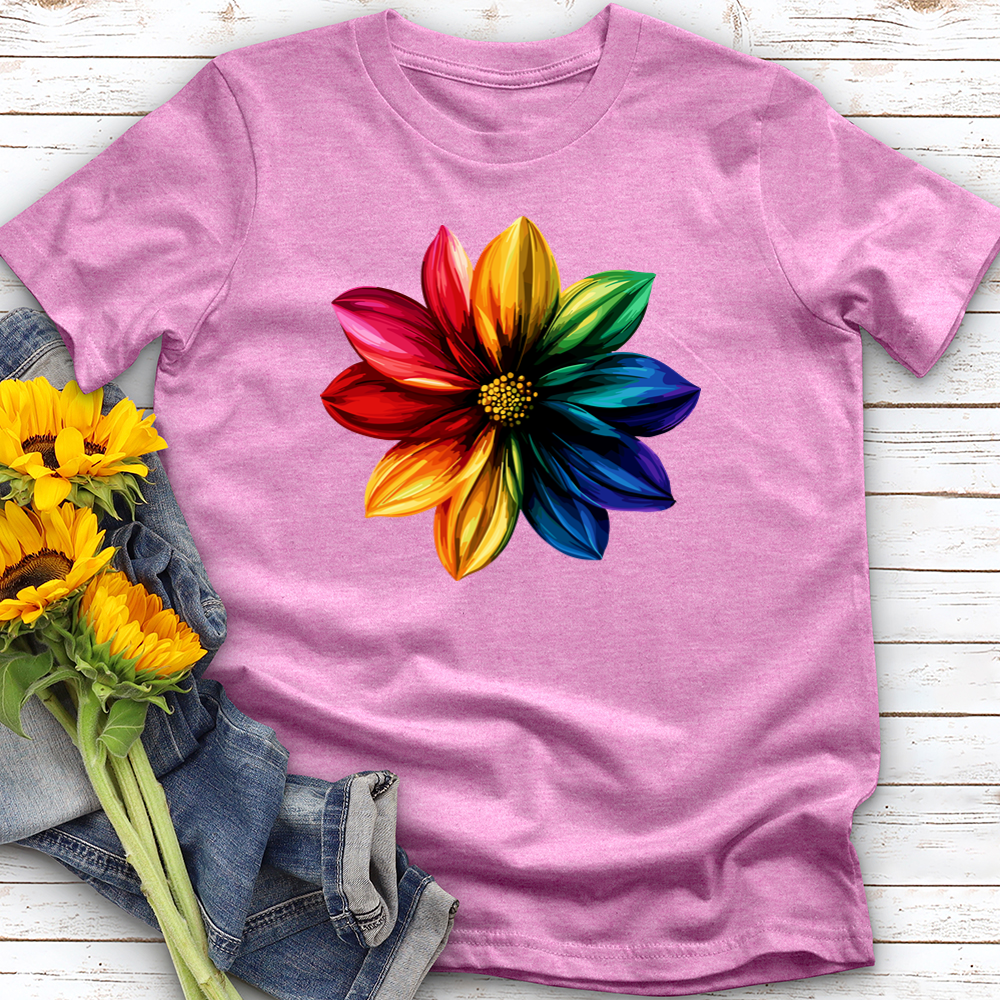 Rainbow Flower Softstyle Tee