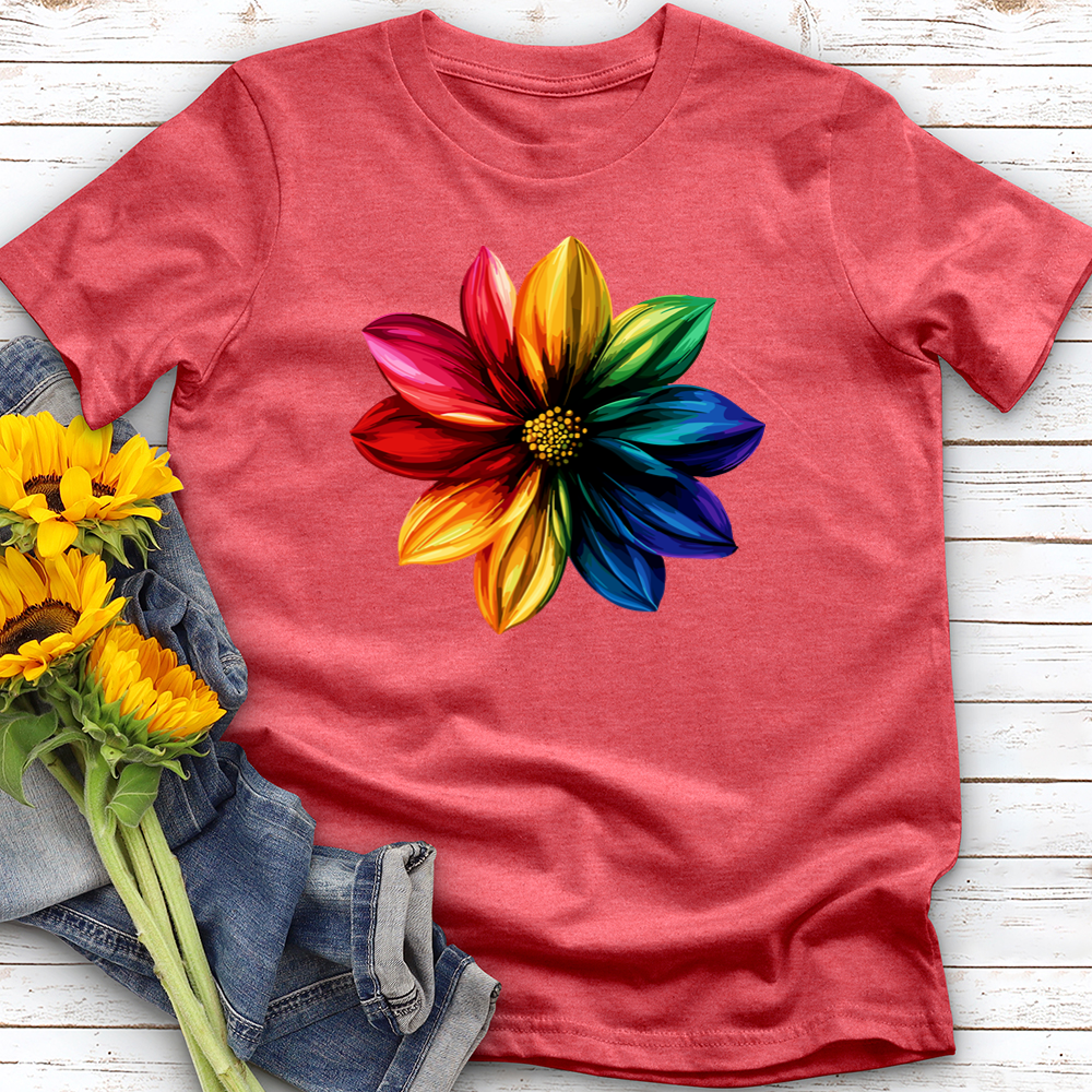 Rainbow Flower Softstyle Tee