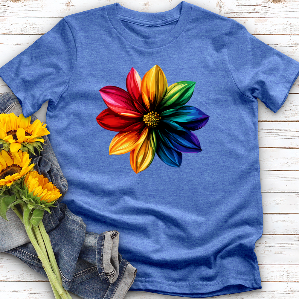 Rainbow Flower Softstyle Tee