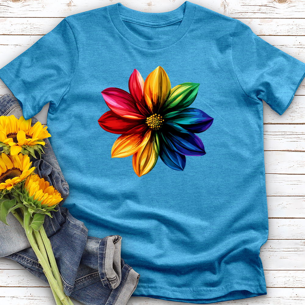 Rainbow Flower Softstyle Tee