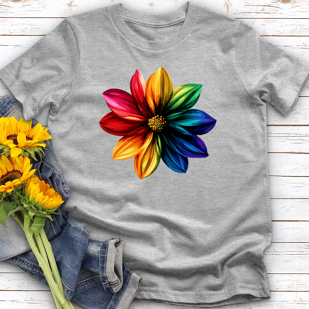 Rainbow Flower Softstyle Tee
