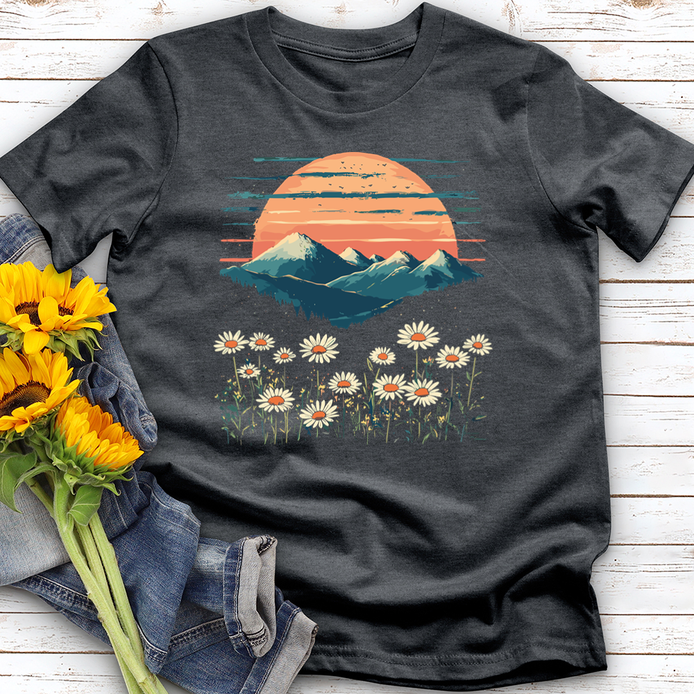 Sunlit Meadow With Wildflowers Softstyle Tee