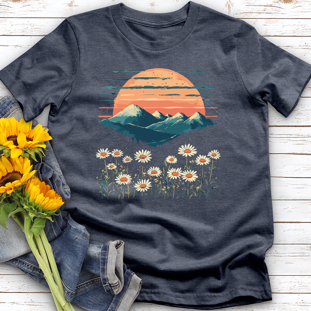 Sunlit Meadow With Wildflowers Softstyle Tee