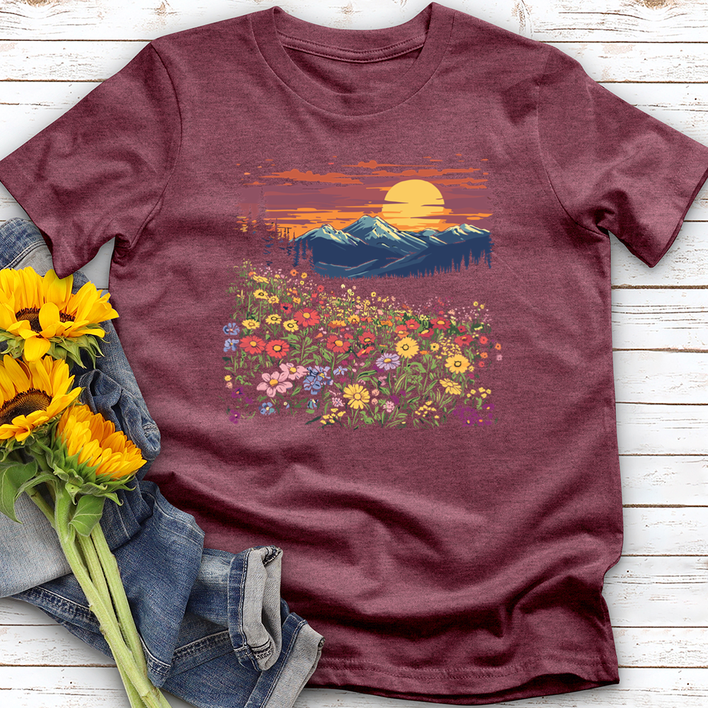 Wildflower Mountain and Tree Softstyle Tee