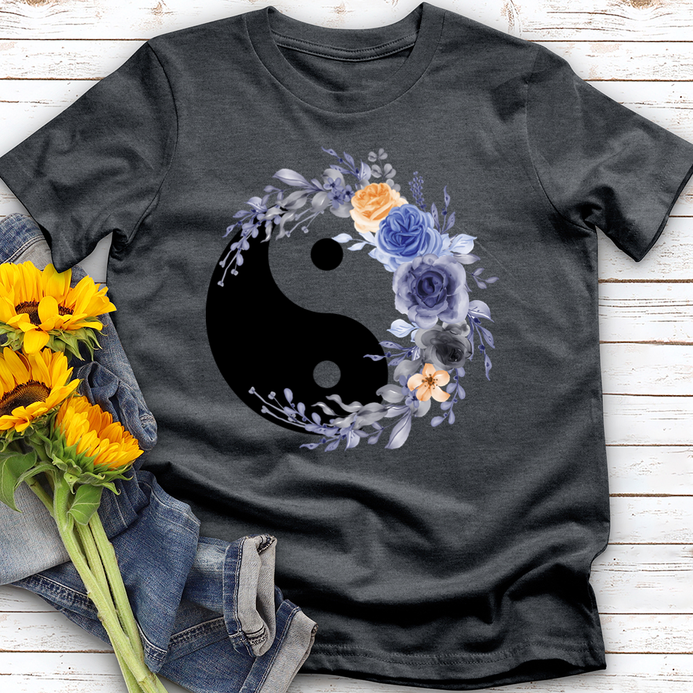 Ying Yang Floral Circle Softstyle Tee