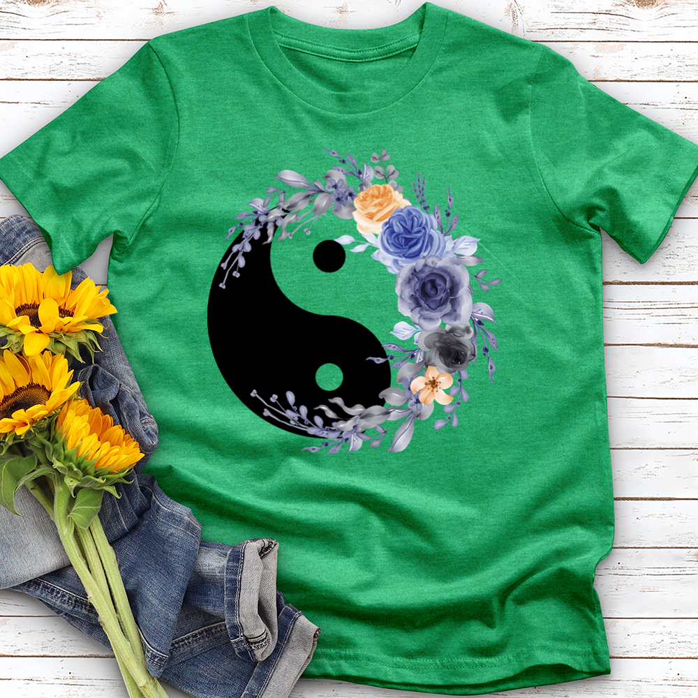 Ying Yang Floral Circle Softstyle Tee