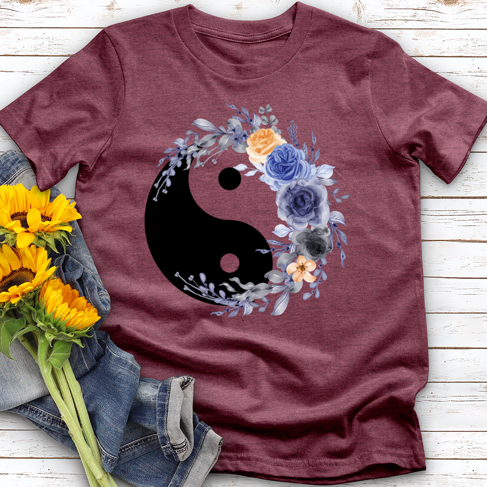 Ying Yang Floral Circle Softstyle Tee