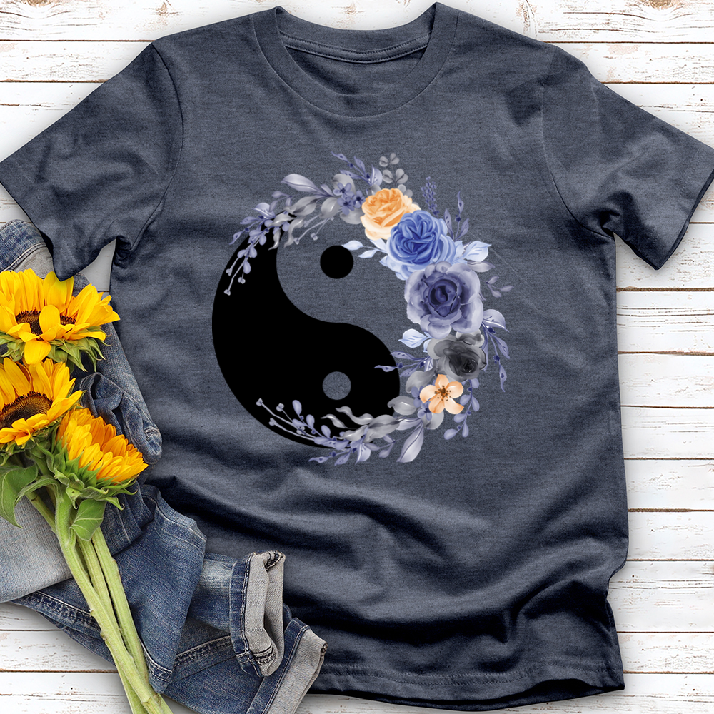 Ying Yang Floral Circle Softstyle Tee