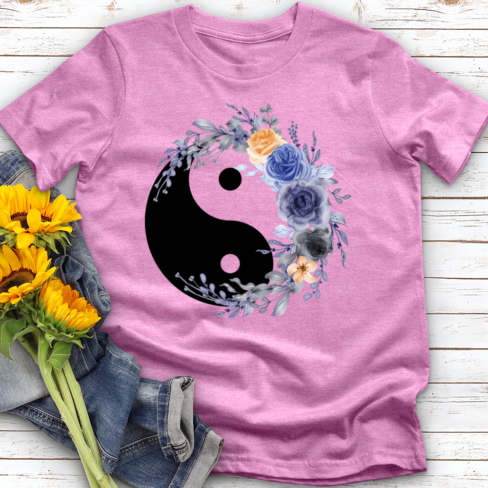 Ying Yang Floral Circle Softstyle Tee