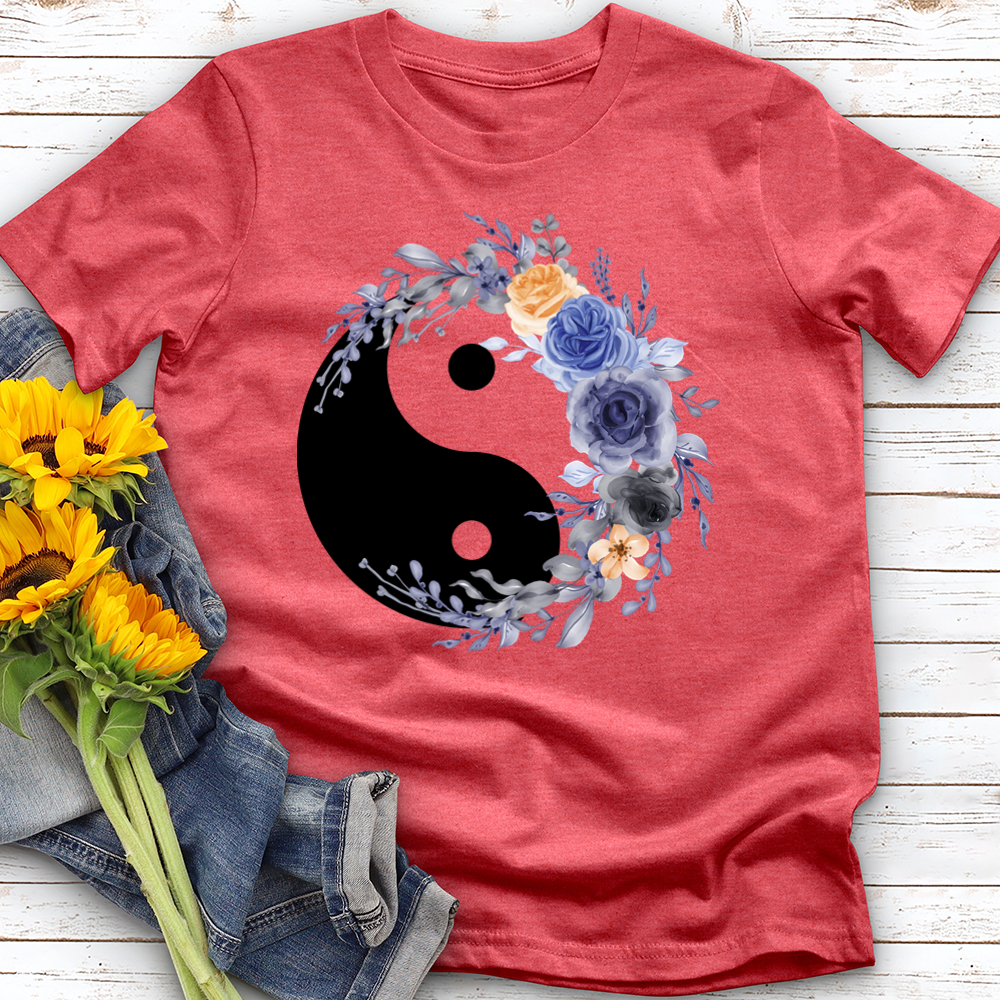 Ying Yang Floral Circle Softstyle Tee