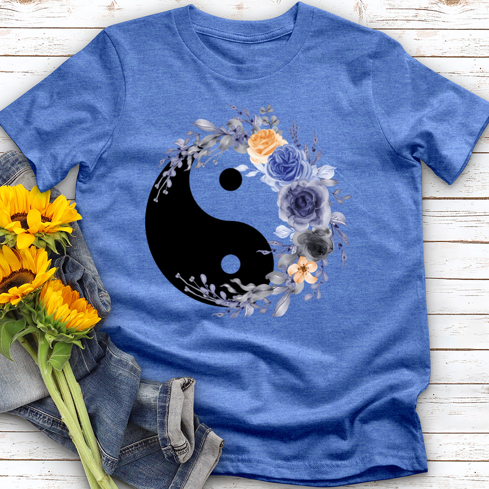 Ying Yang Floral Circle Softstyle Tee