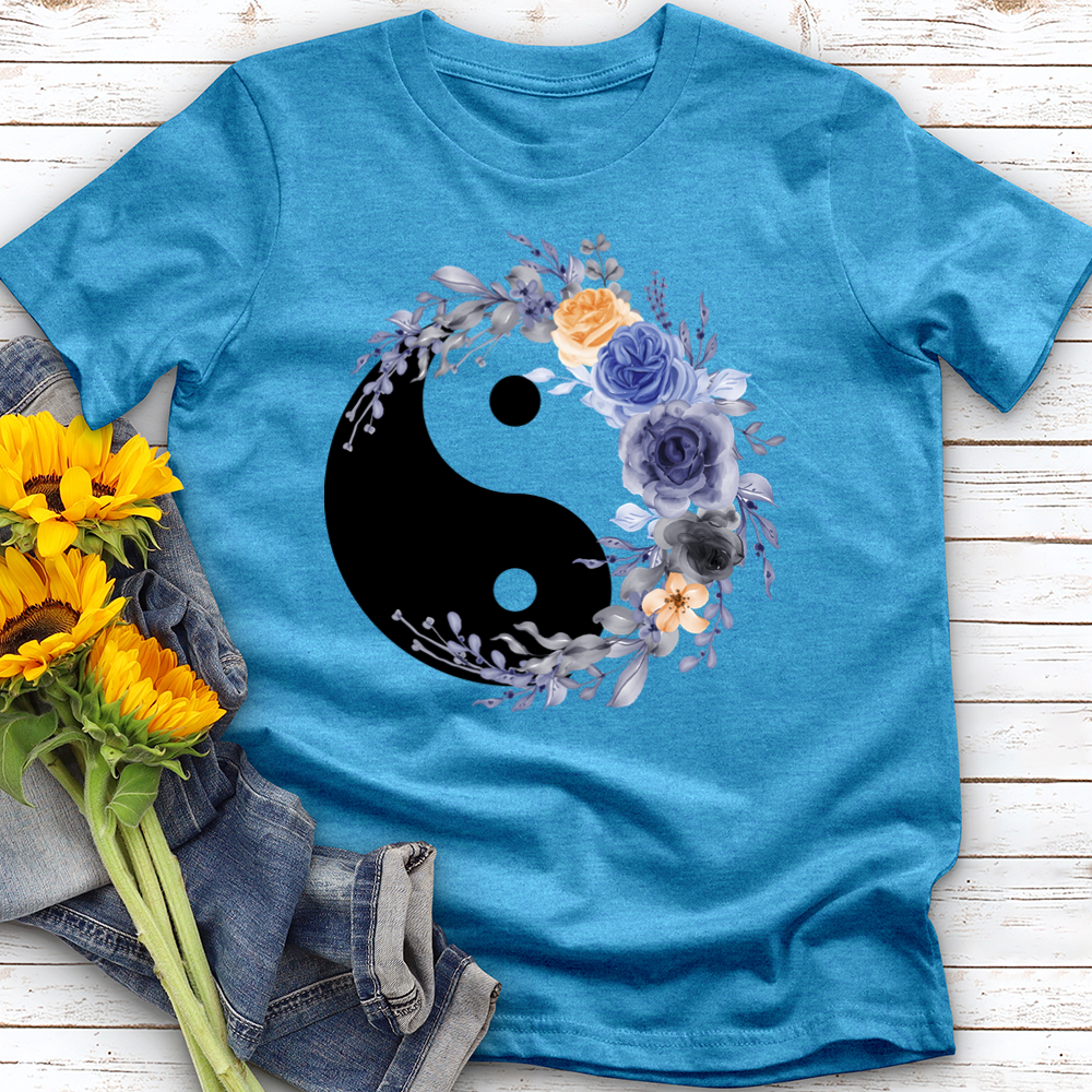 Ying Yang Floral Circle Softstyle Tee