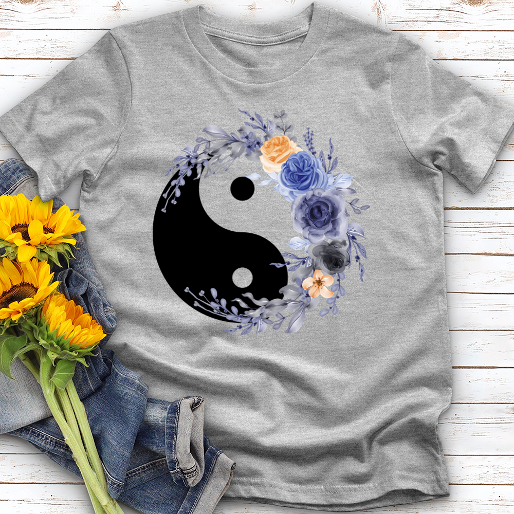 Ying Yang Floral Circle Softstyle Tee