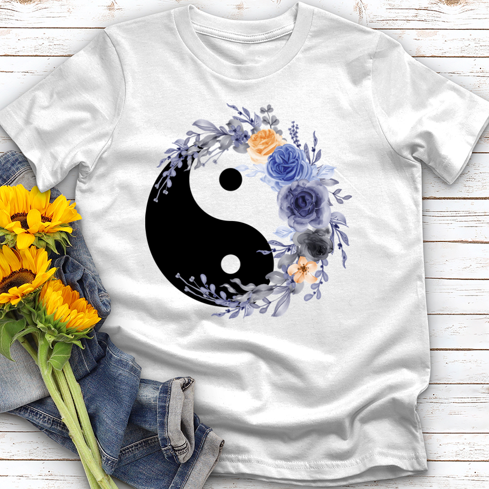 Ying Yang Floral Circle Softstyle Tee