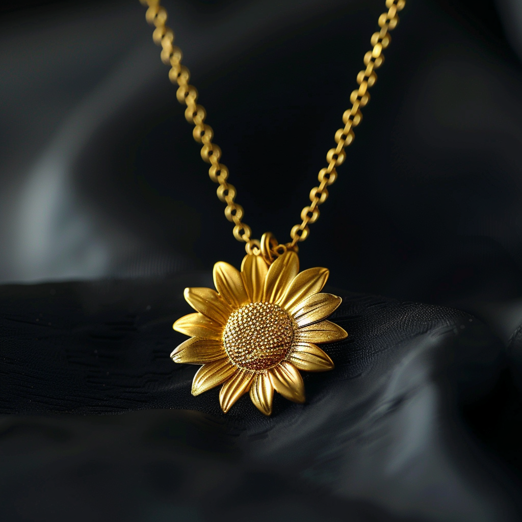 Golden Sunflower Necklace