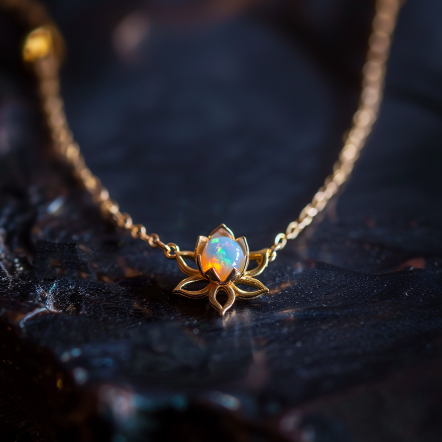 Lotus Opal Necklace