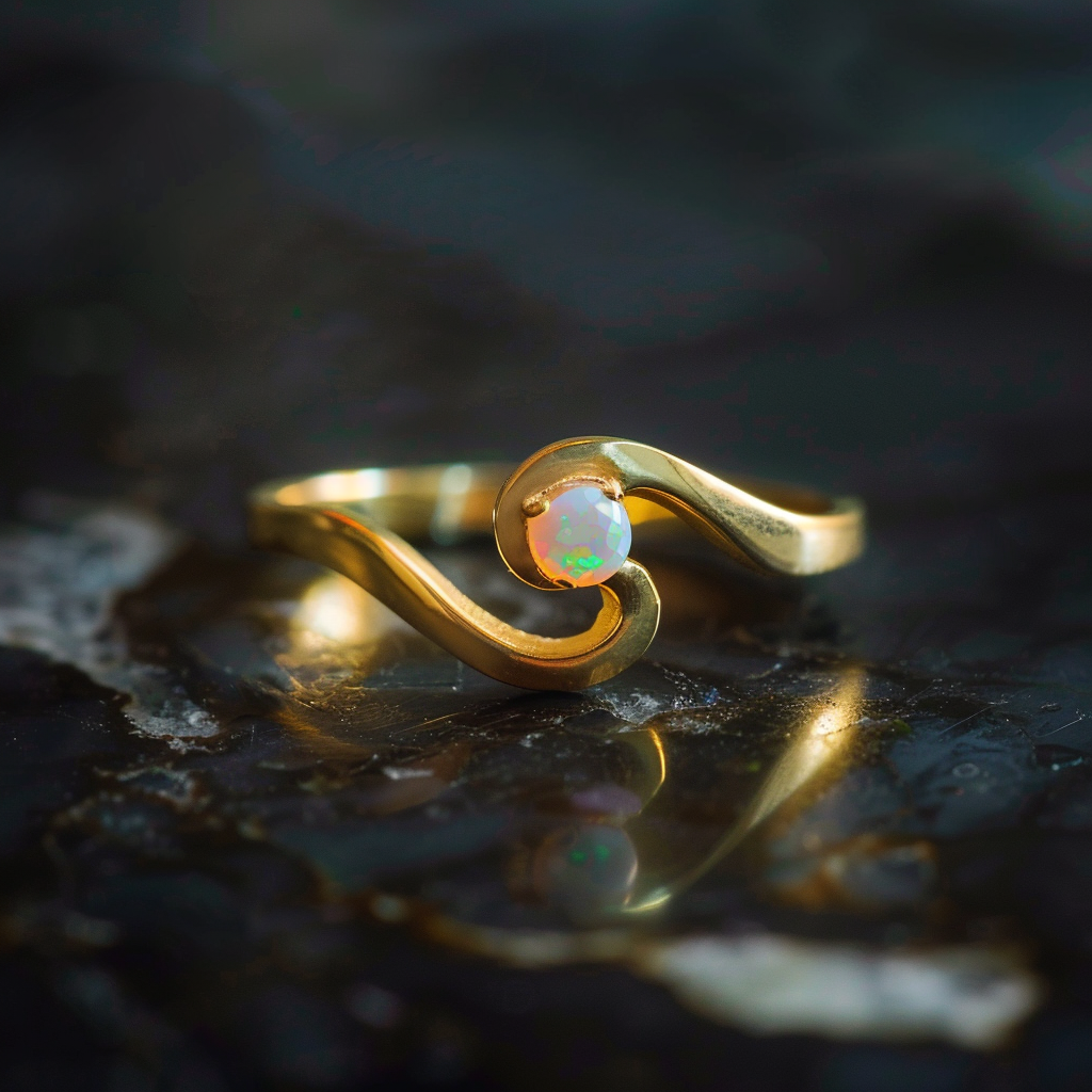 Opal Wave Ring