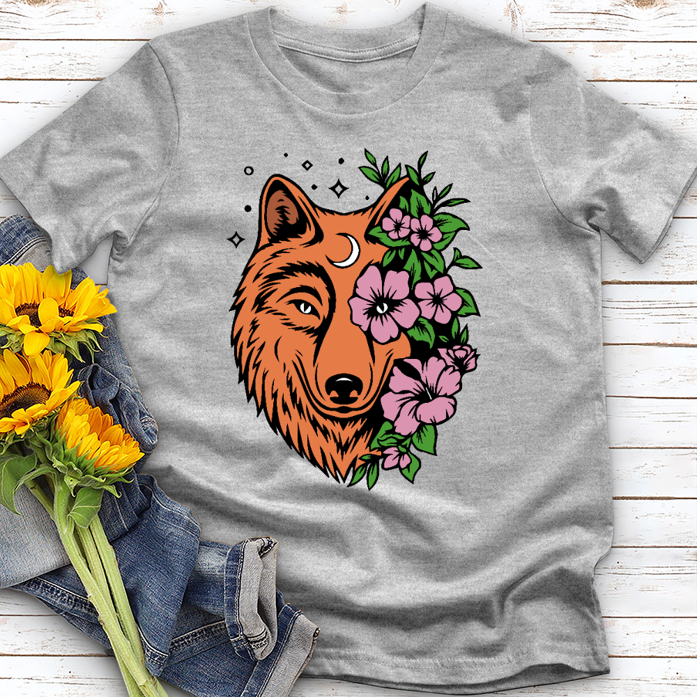 Floral Wolf Tee