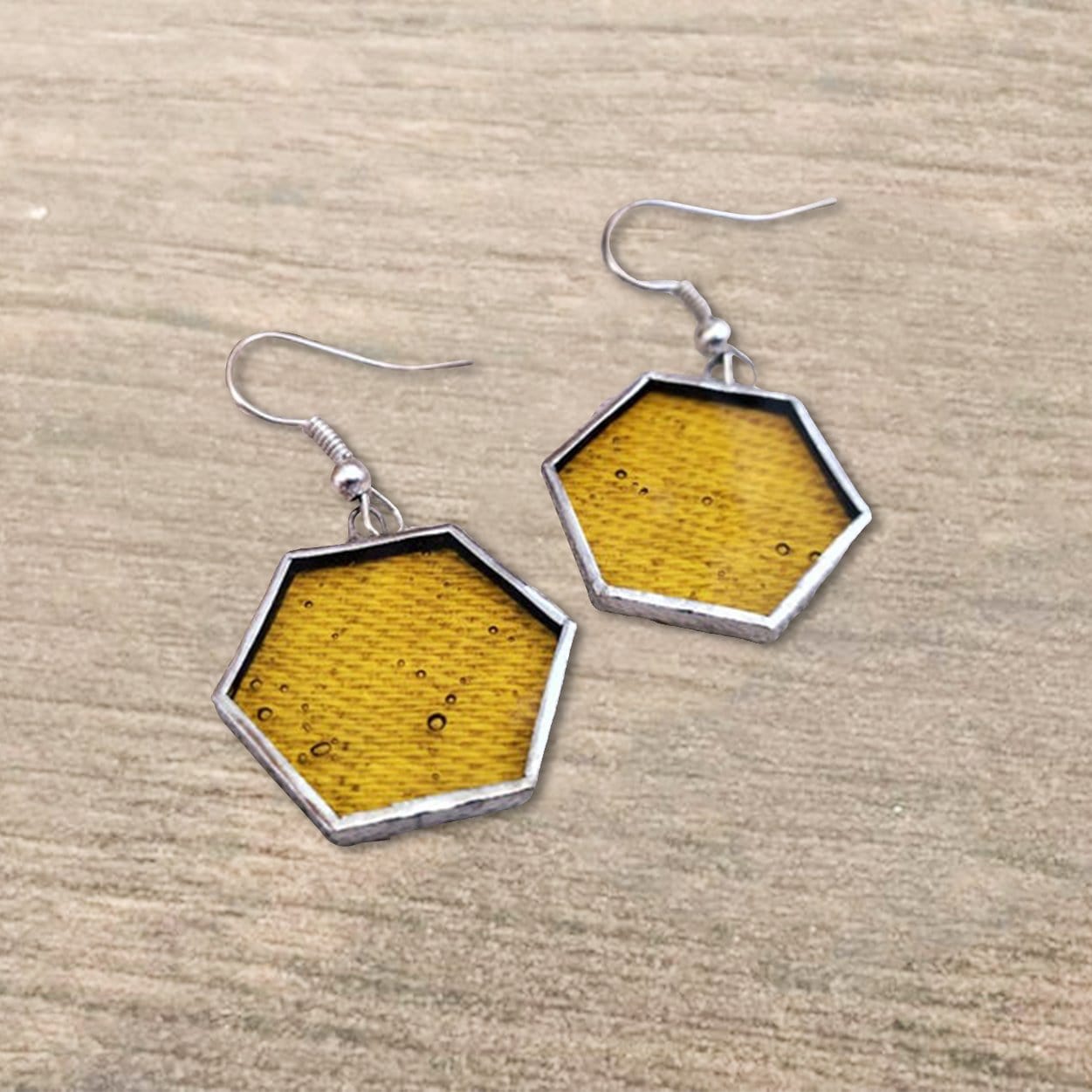 Honey Glass Earrings