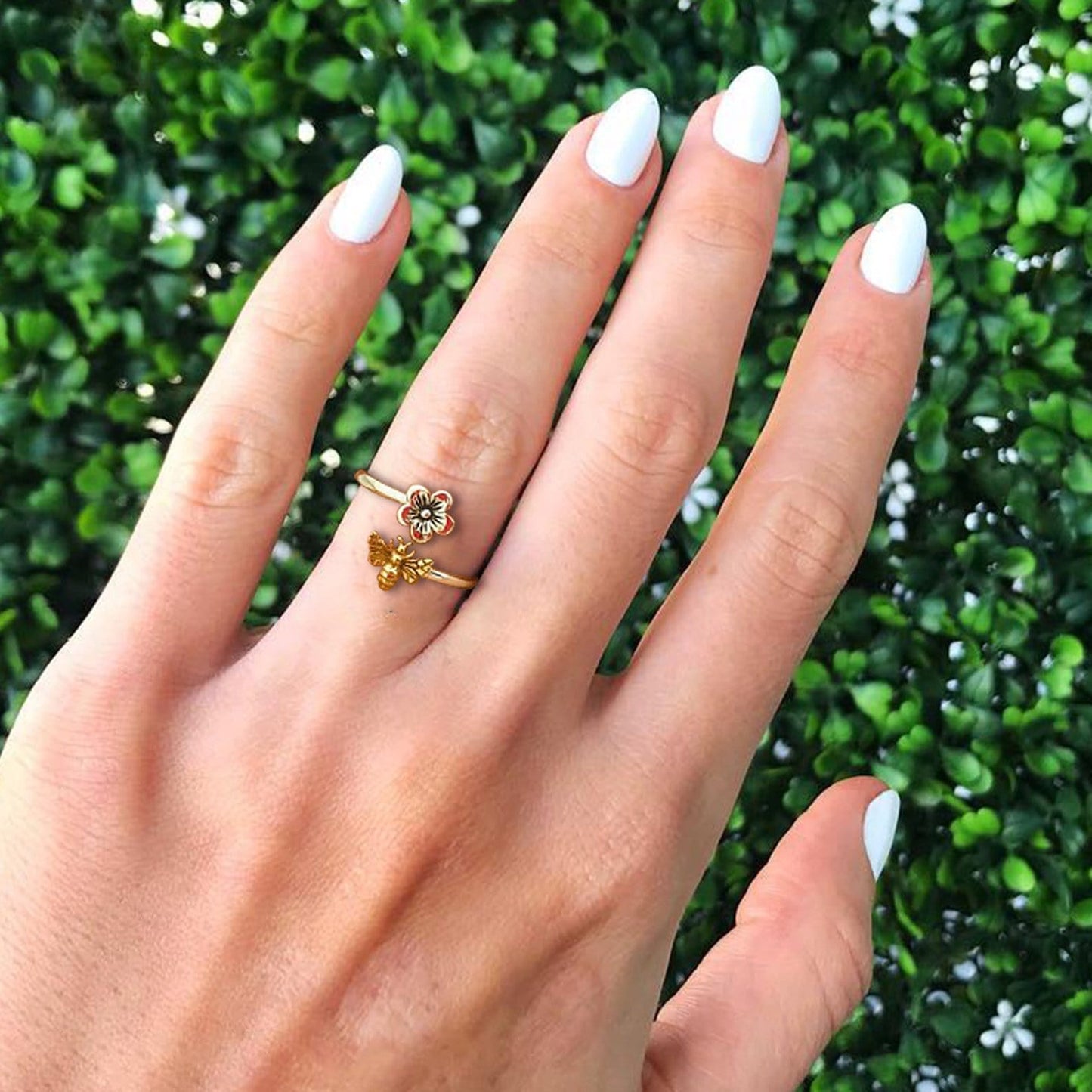 Honey Bee Flower Ring