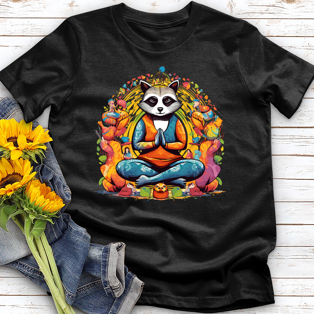 Racoon Yoga Cotton Tee