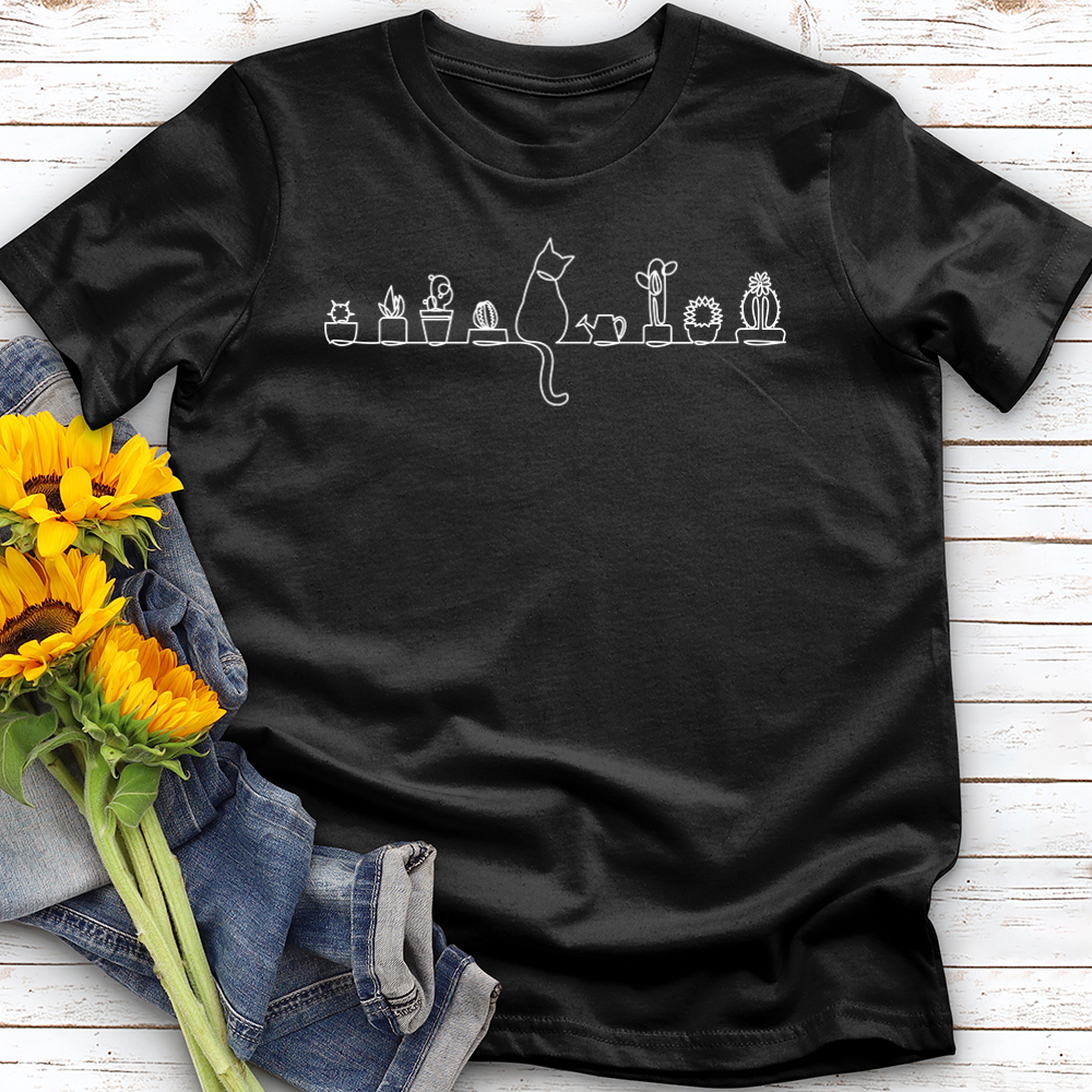 Cactus with a Cat Softstyle Tee