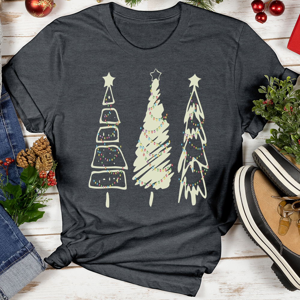 Christmas Trees Sketch Softstyle Tee