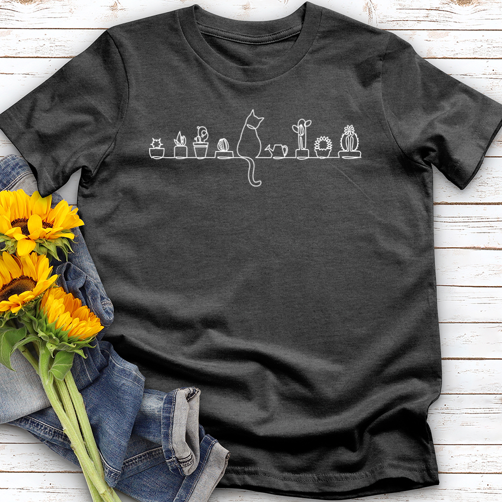 Cactus with a Cat Softstyle Tee