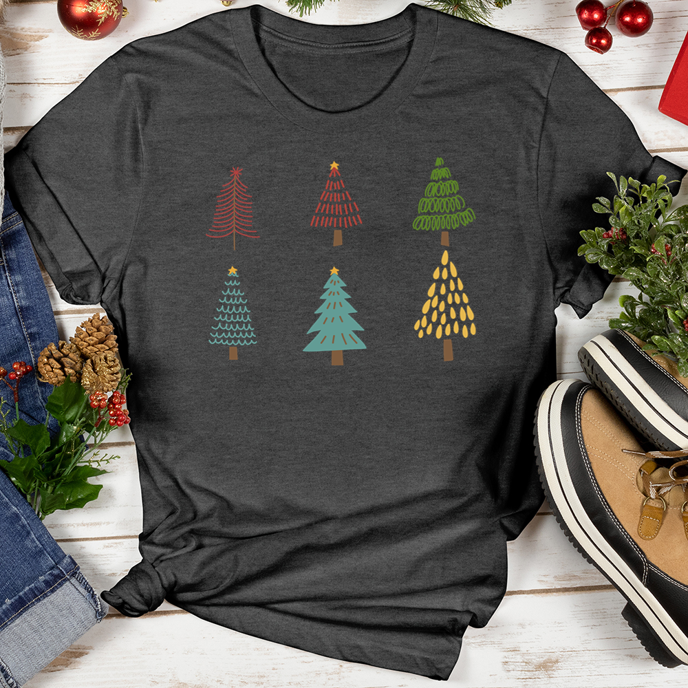 Minimalistic Christmas Trees Softstyle Tee