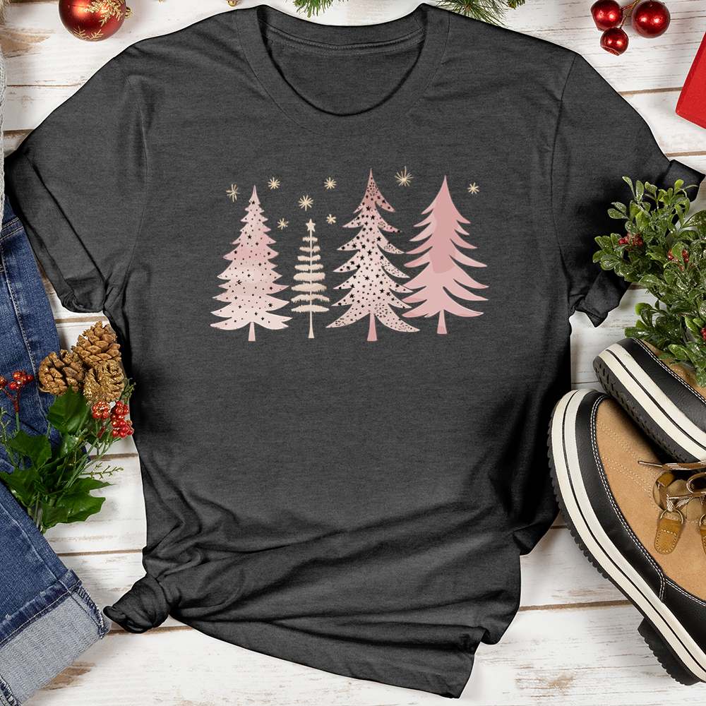 Xmas Pink Trees Softstyle Tee