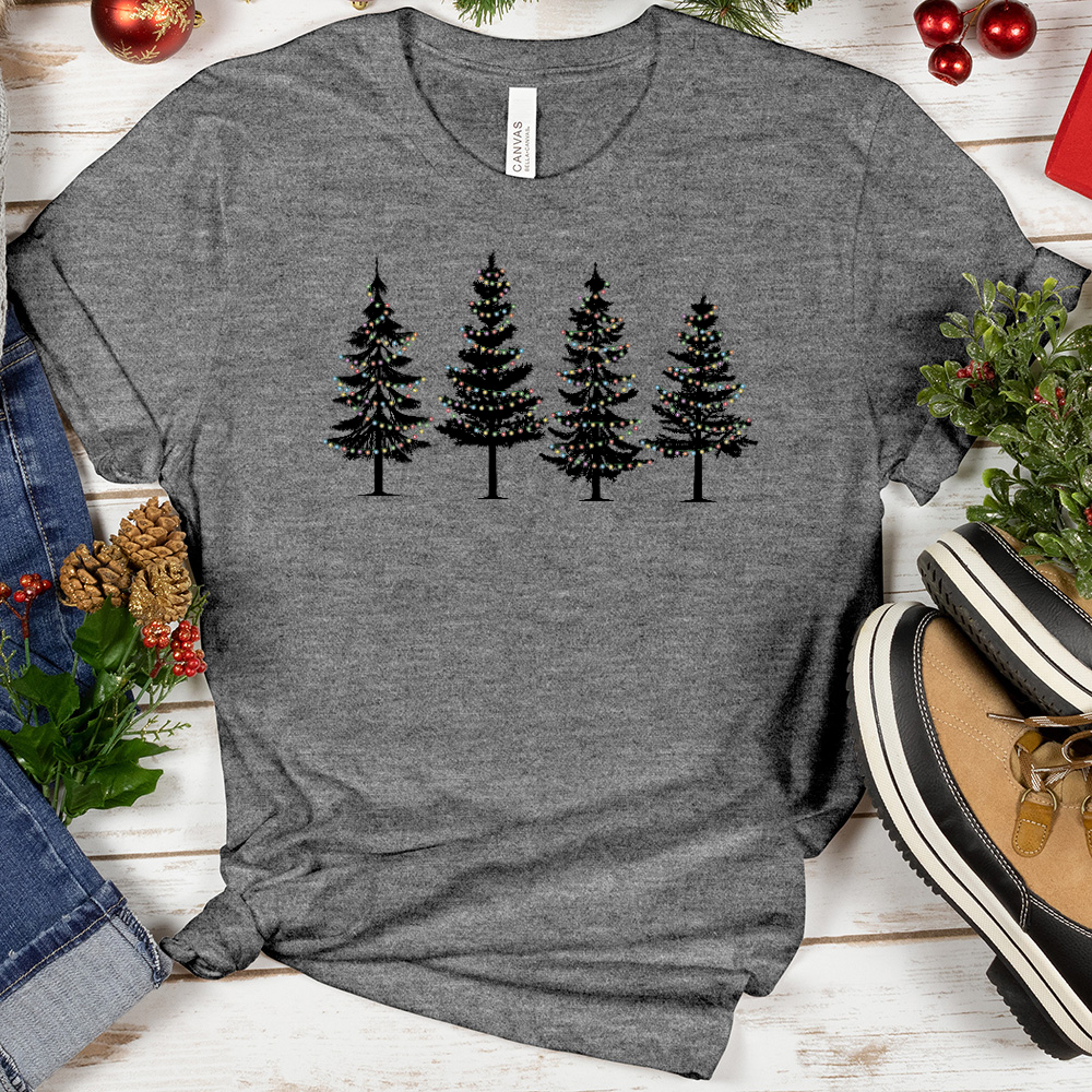 Christmas Lights Forest Tee