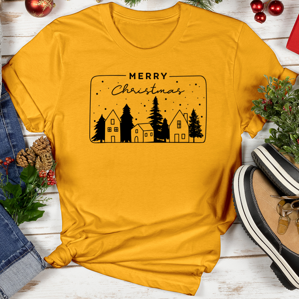 Merry Christmas Village Softstyle Tee