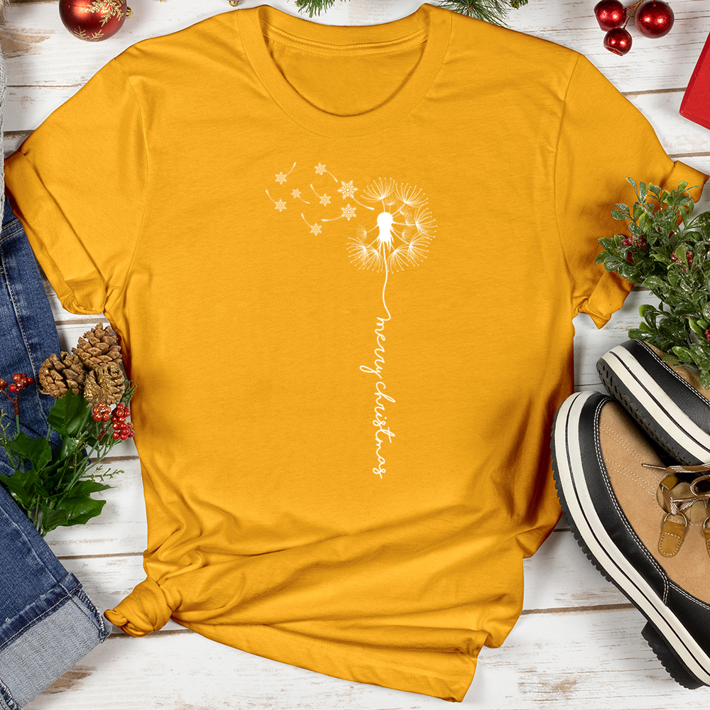 Merry Christmas Dandelion Softstyle Tee