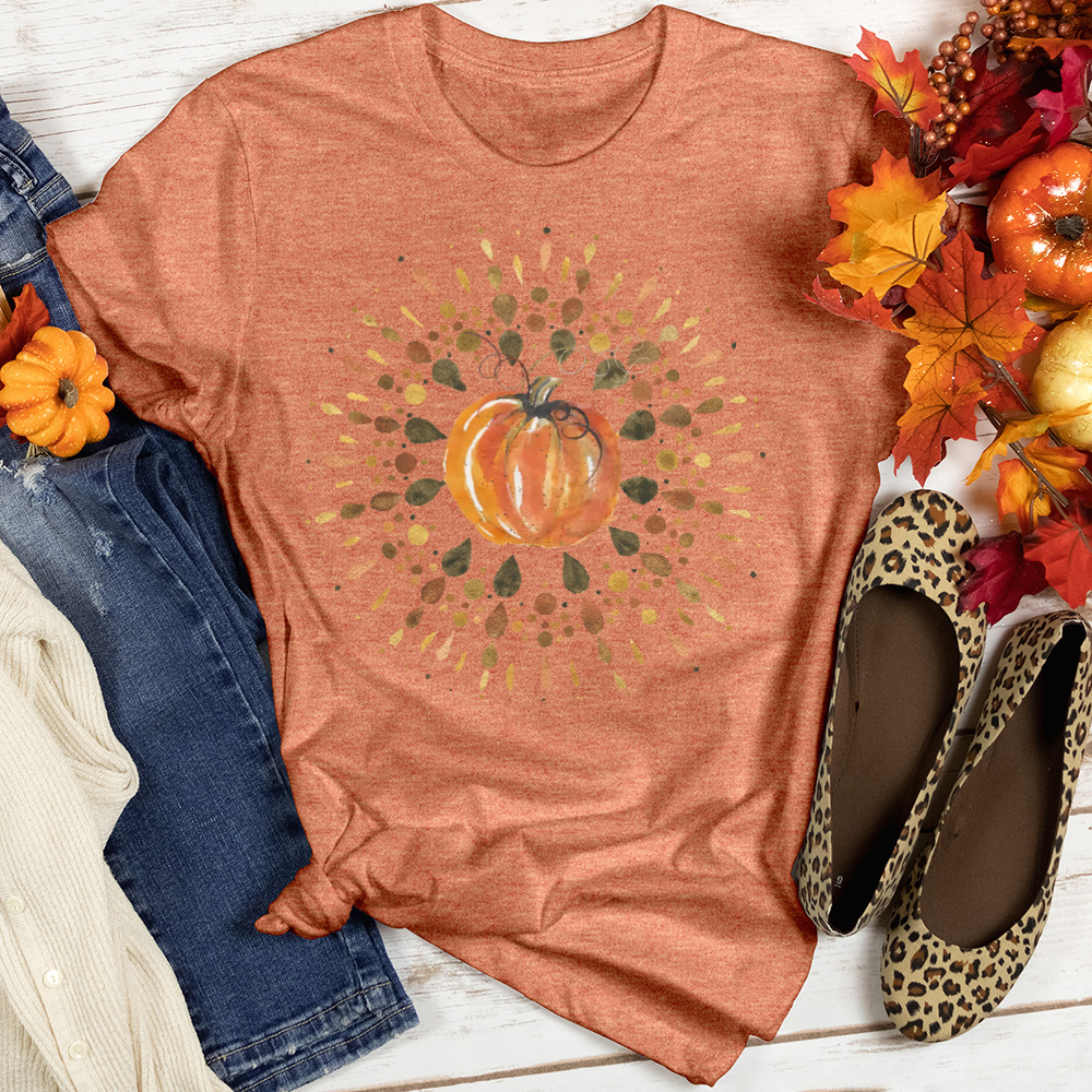 Fall Leaf Pumpkin Tee