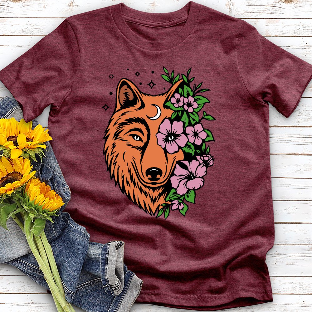 Floral Wolf Tee