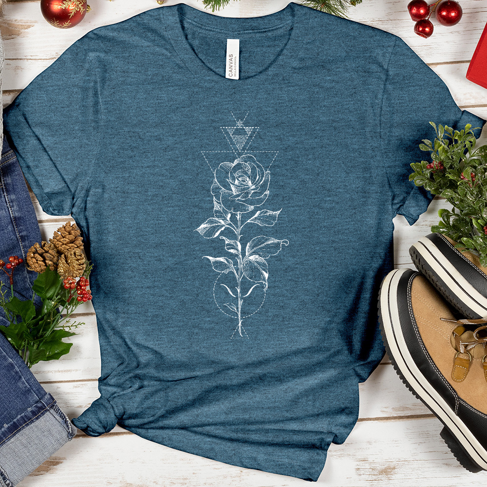 Geometric Rose Tee