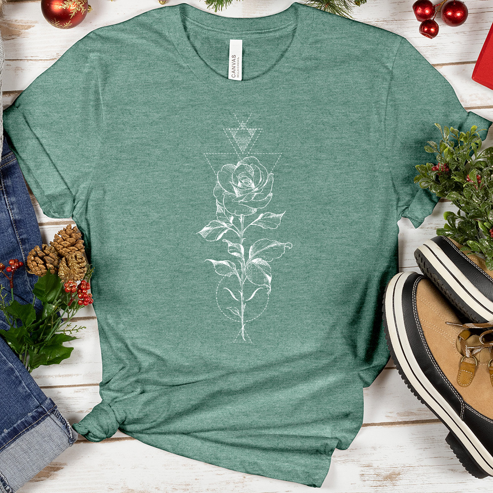 Geometric Rose Tee